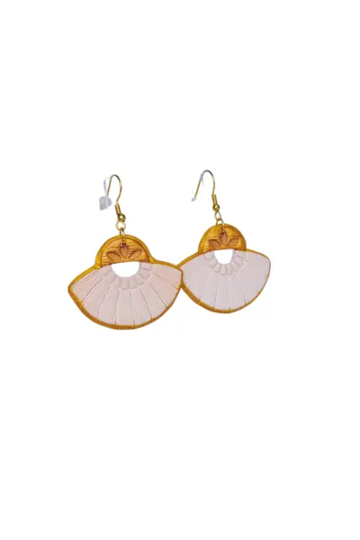 Macramé Abanico Blanco
