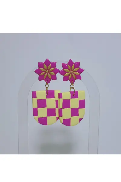 Cuadros Fucsia y Amarillo