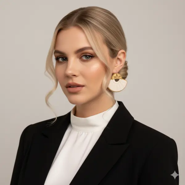 Macramé Abanico Blanco